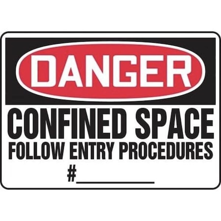 Accuform OSHA DANGER SAFETY SIGN CONFINED MCSP033VS MCSP033VS